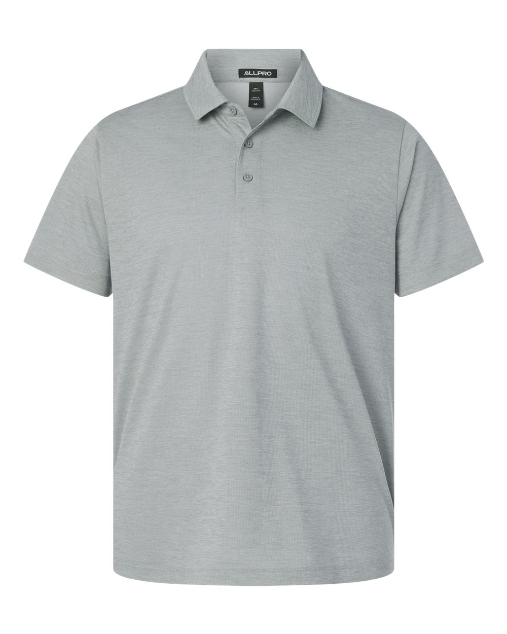 Front View of Silver Melange Performance Mélange Polo - 4HM00