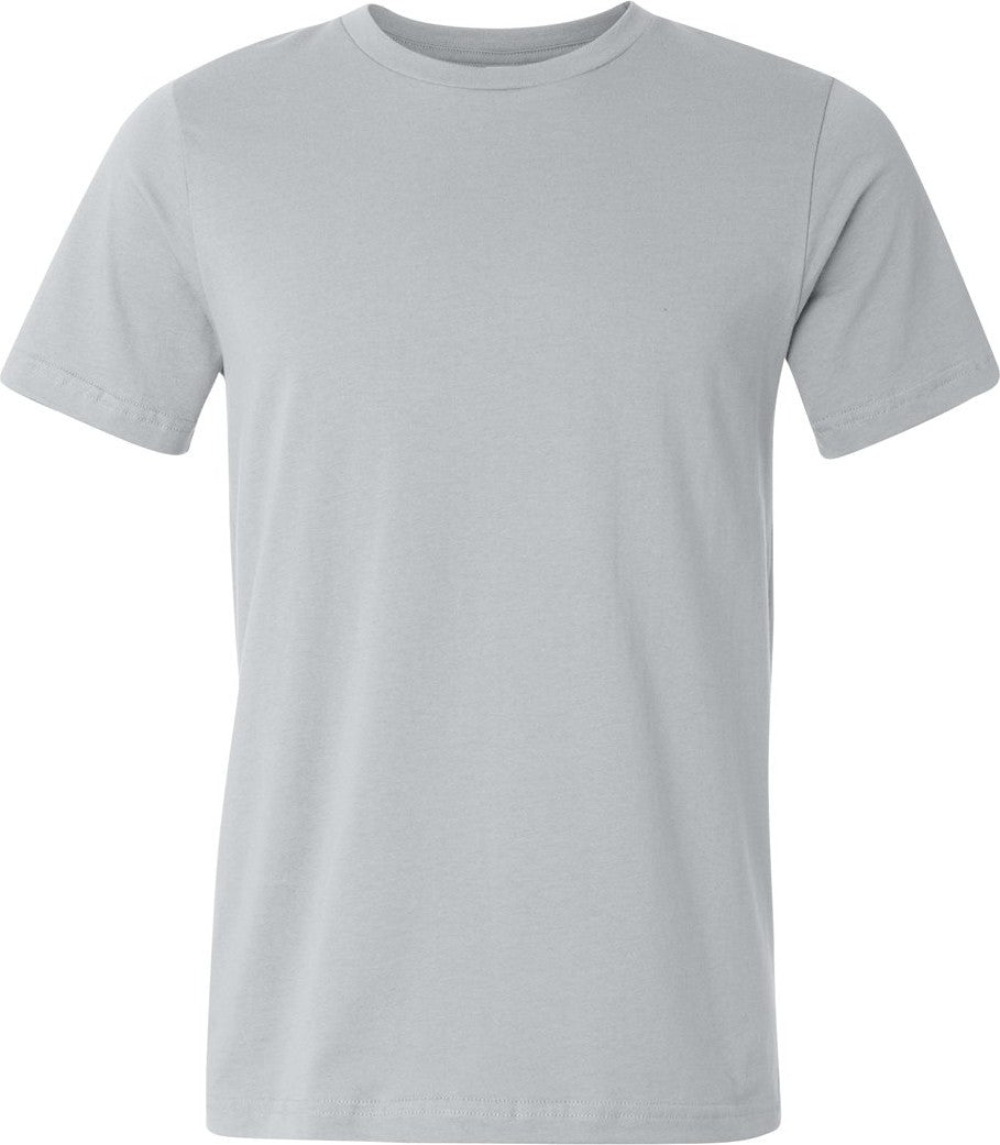 Front View of Silver USA-Made Jersey Tee - 3001U