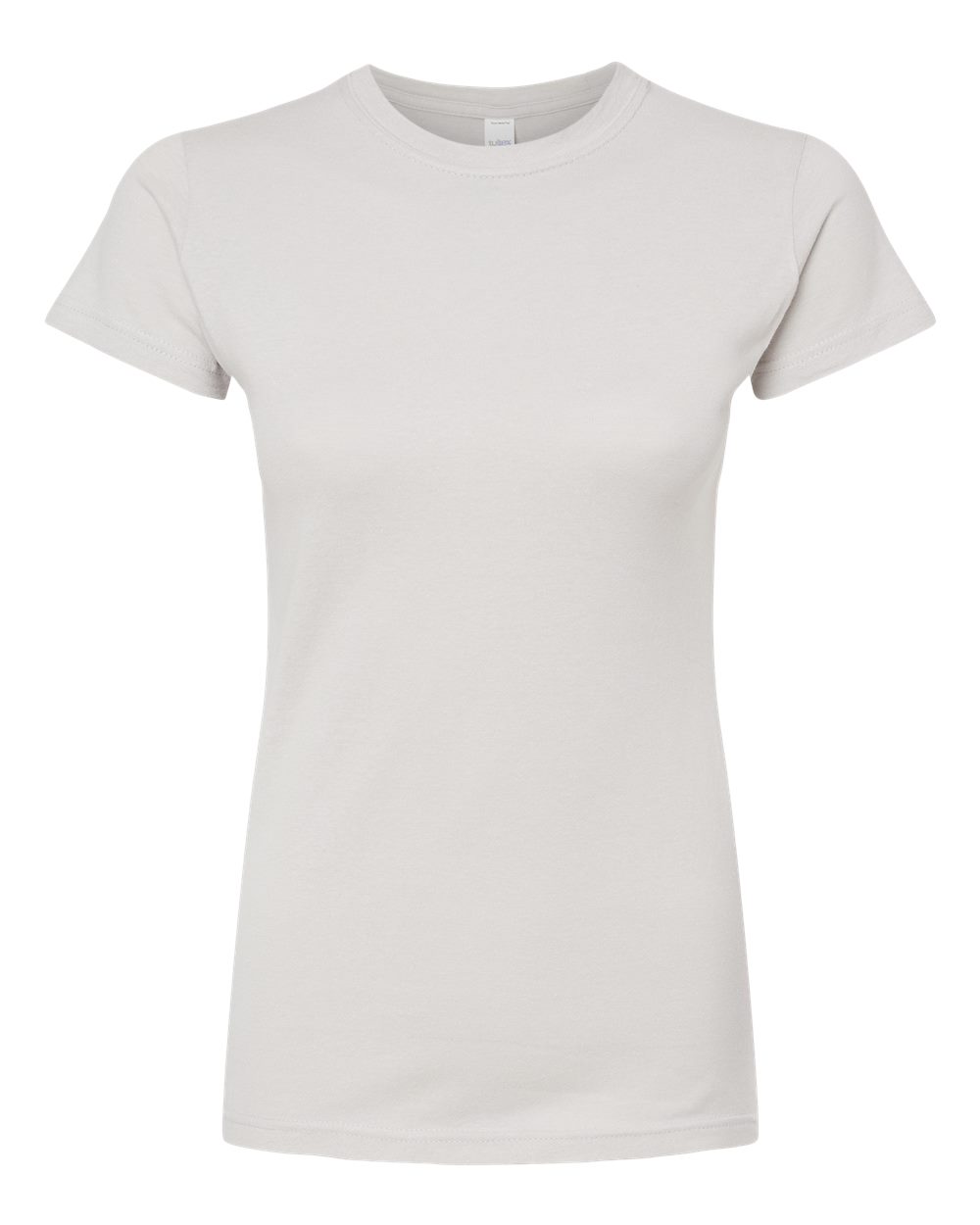 Front View of Silver Women's Fine Jersey Slim Fit T-Shirt - 213