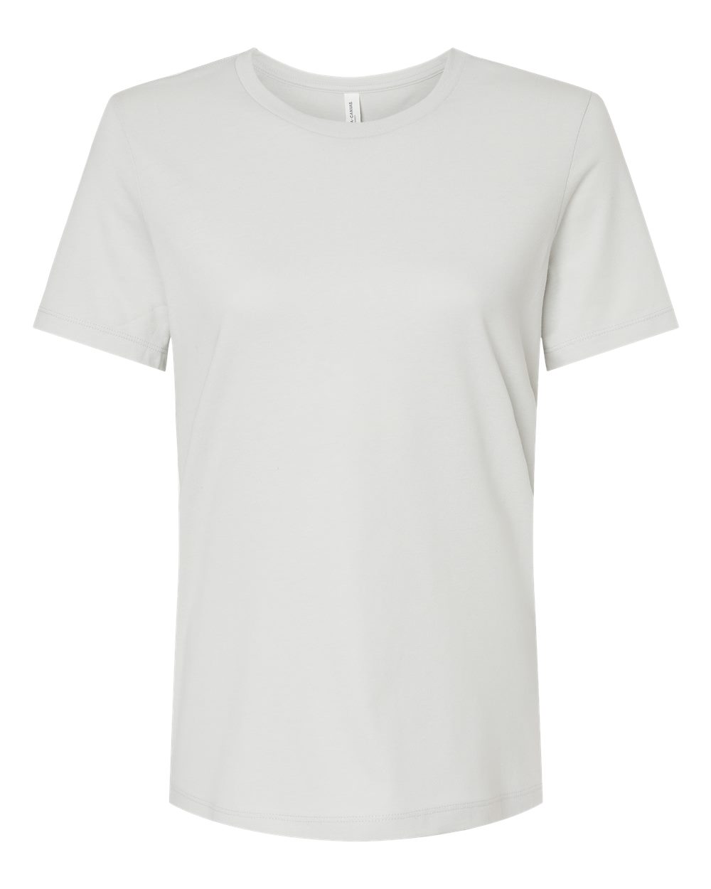 Front View of Silver Women’s Relaxed Jersey Tee - 6400