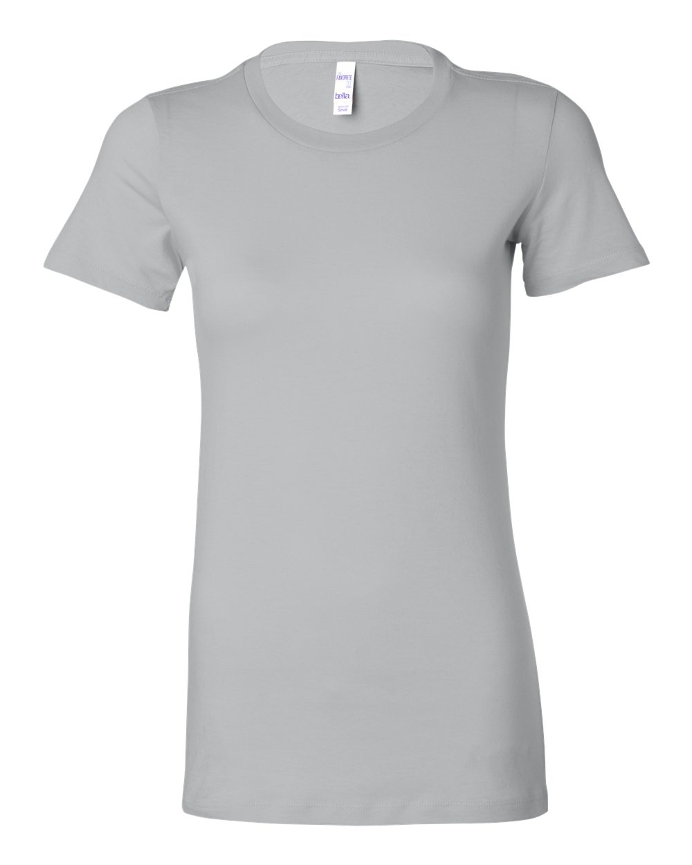 Front View of Silver Women's Slim Fit Tee - 6004