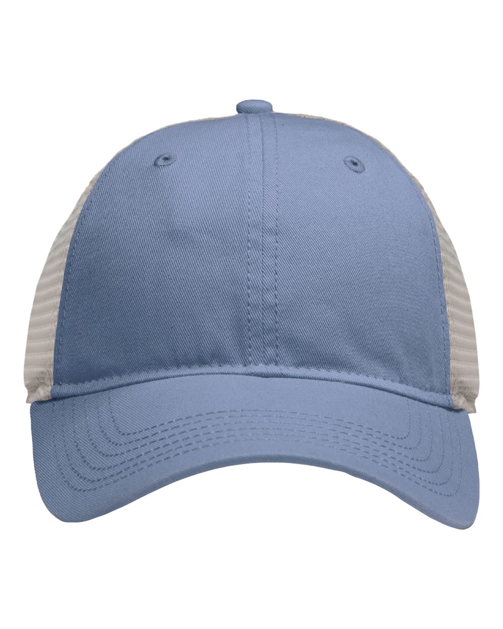 Front View of Sky Blue/ Stone Mesh Dad Hat Fit - SP1750