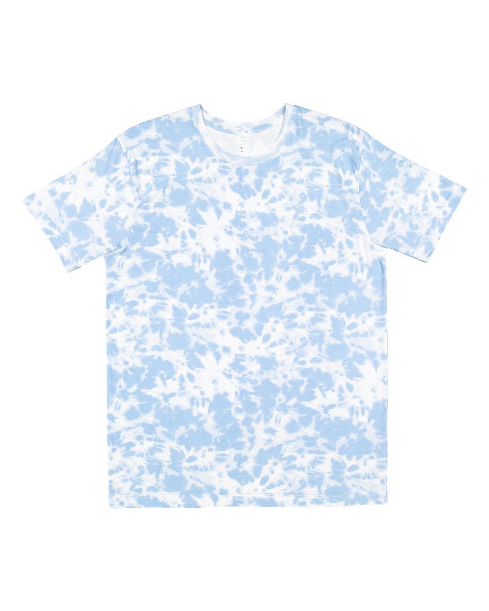 Front View of Sky Tie Dye Fine Jersey Tee - 6901