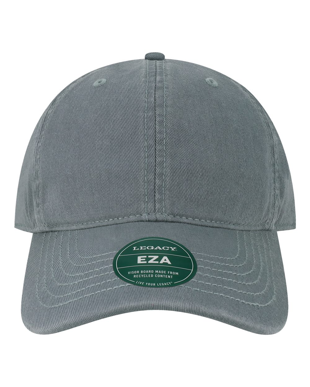 Front View of Slate Blue Relaxed Twill Dad Hat - EZA