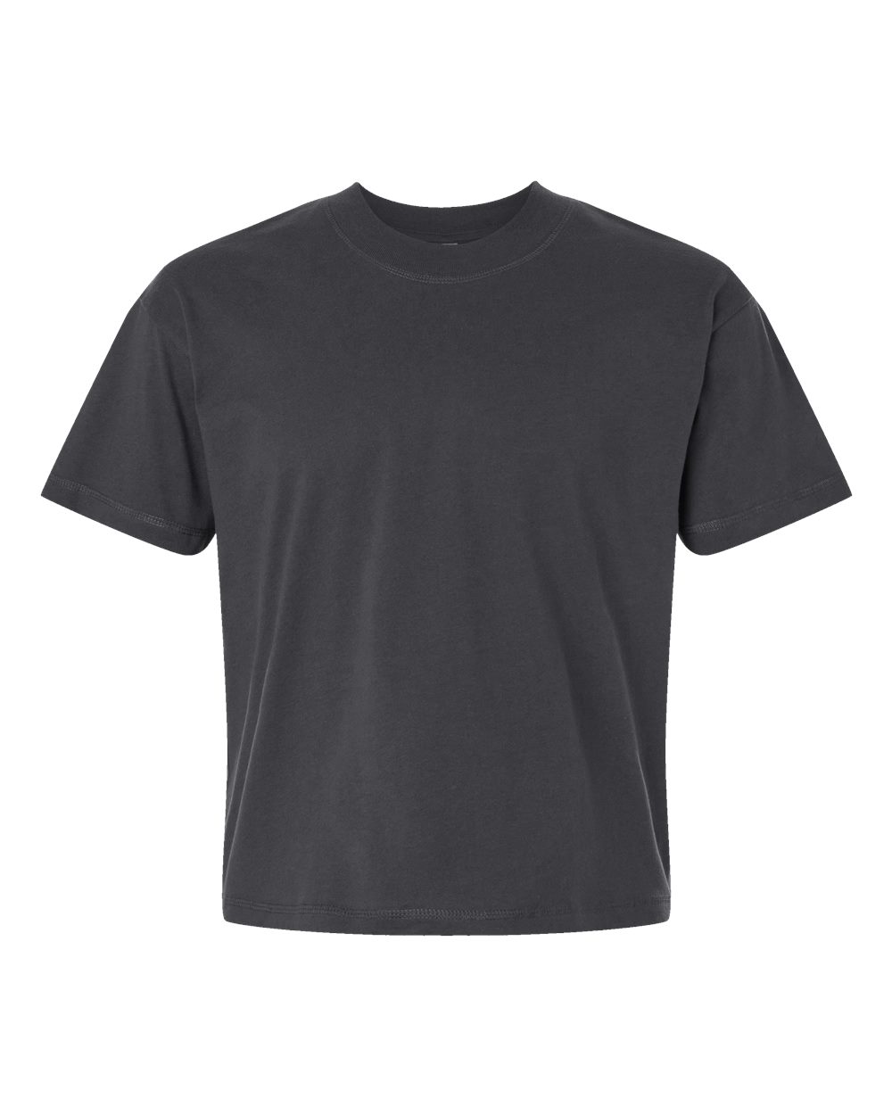 Front View of Slate Relaxed Crew Tee - 3520