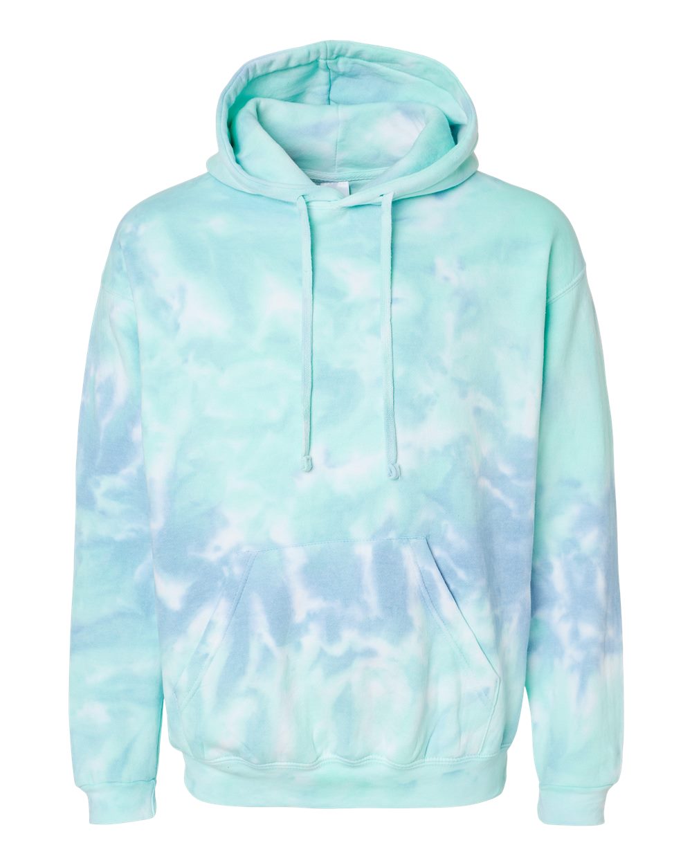 Front View of Slushy Tie-Dyed Hooded Sweatshirt - 8777