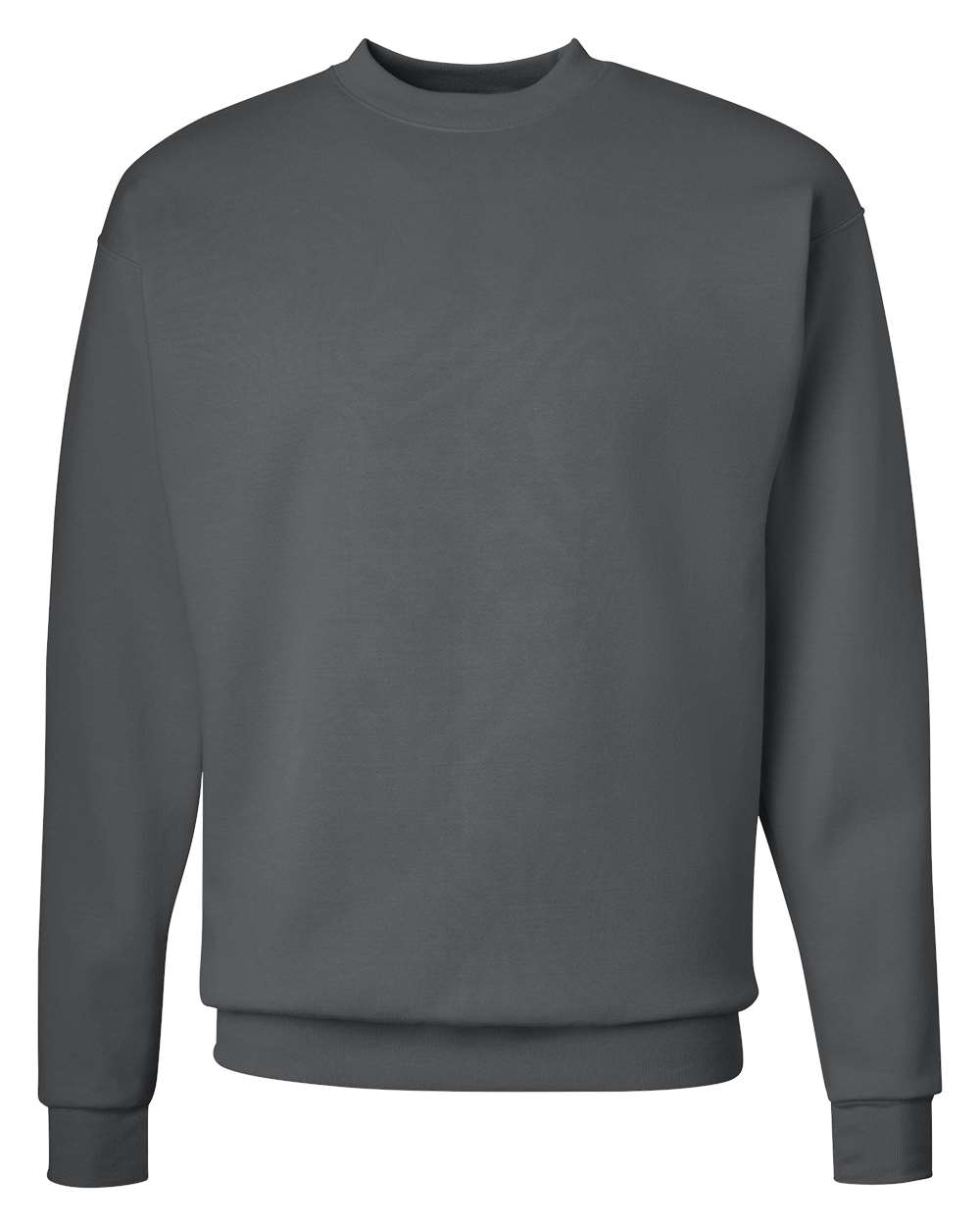 Front View of Smoke Grey Ecosmart® Crewneck Sweatshirt - P160