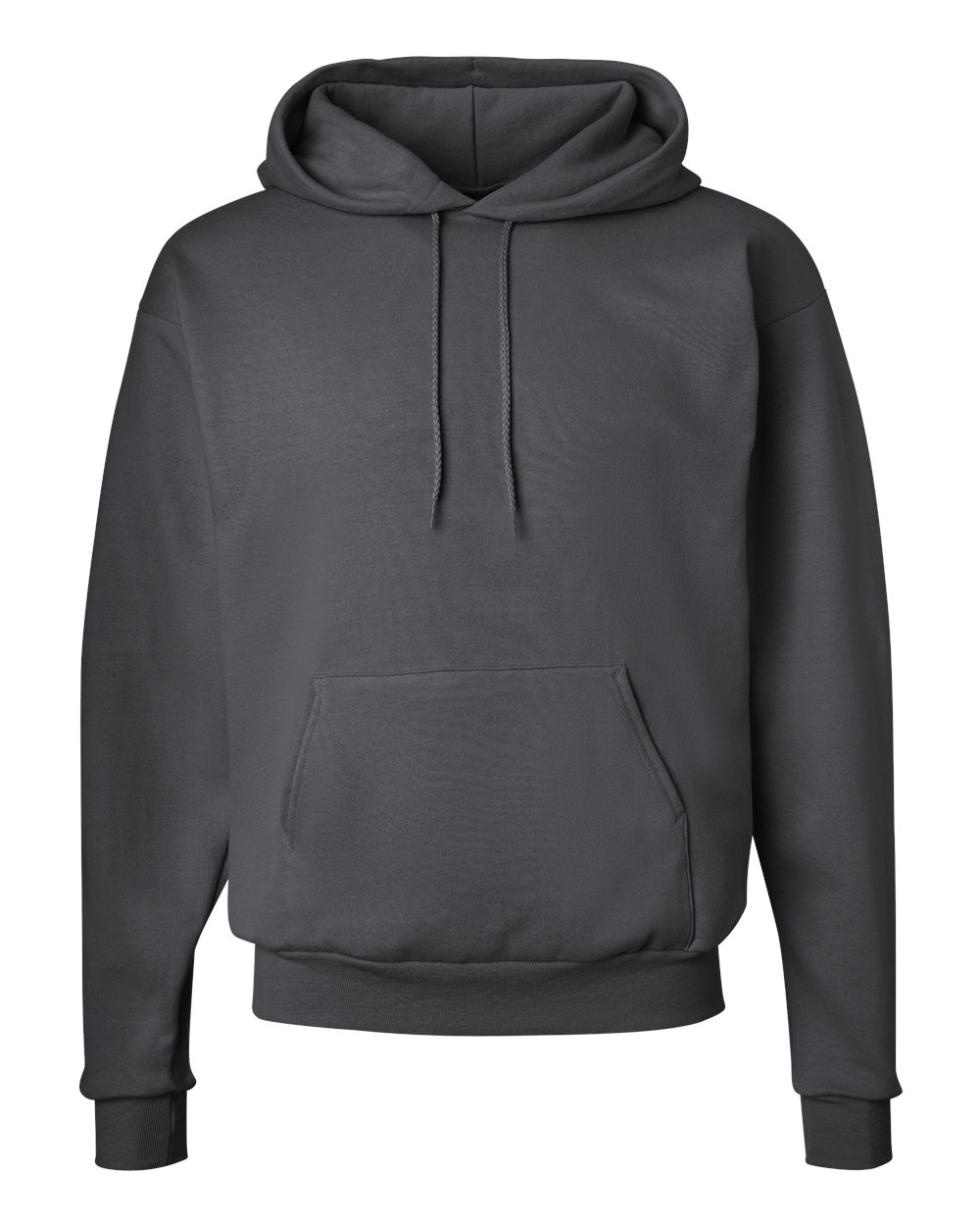 Front View of Smoke Grey Ecosmart® Hooded Sweatshirt - P170