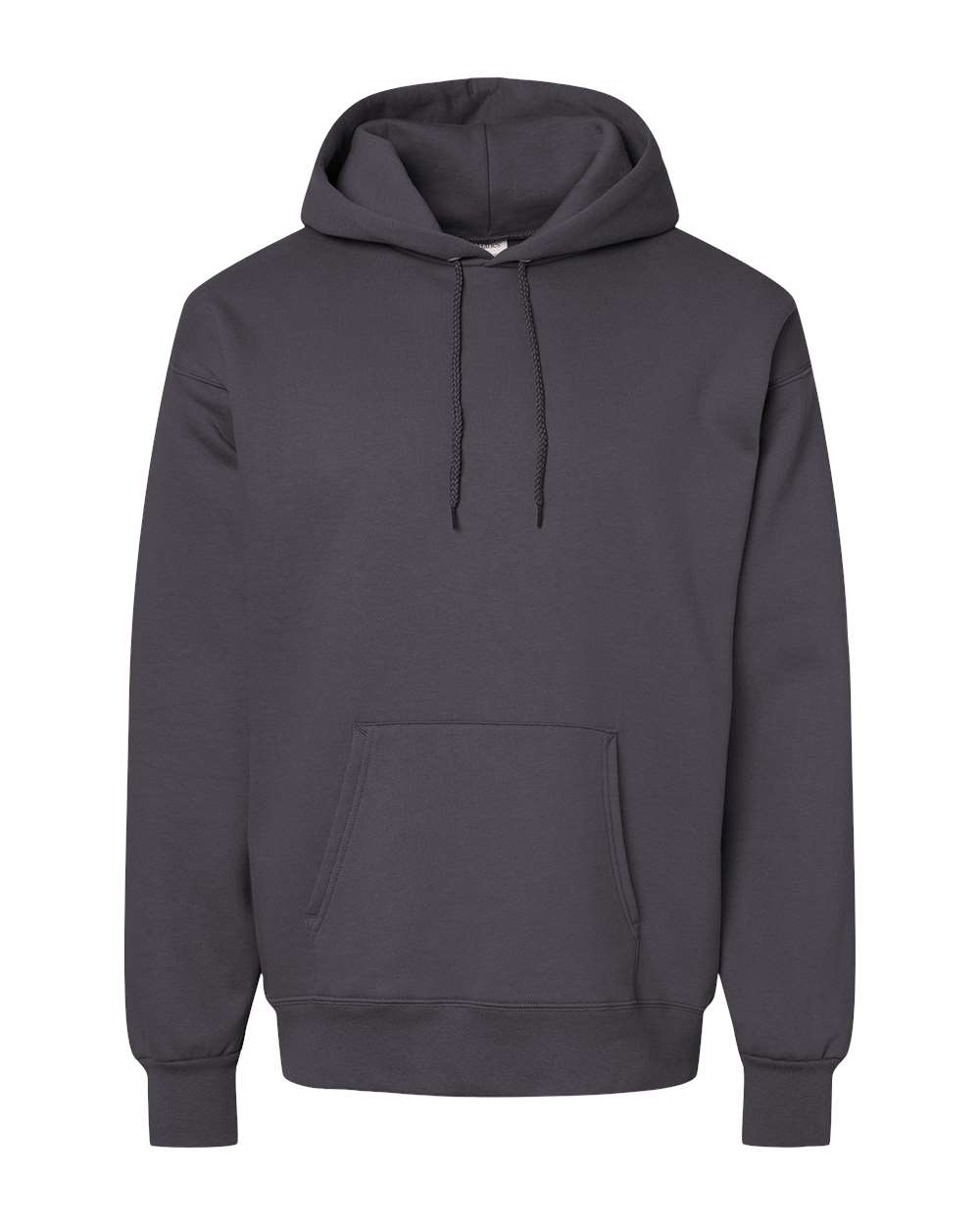 Front View of Smoke Grey Ultimate Cotton® Hooded Sweatshirt - F170