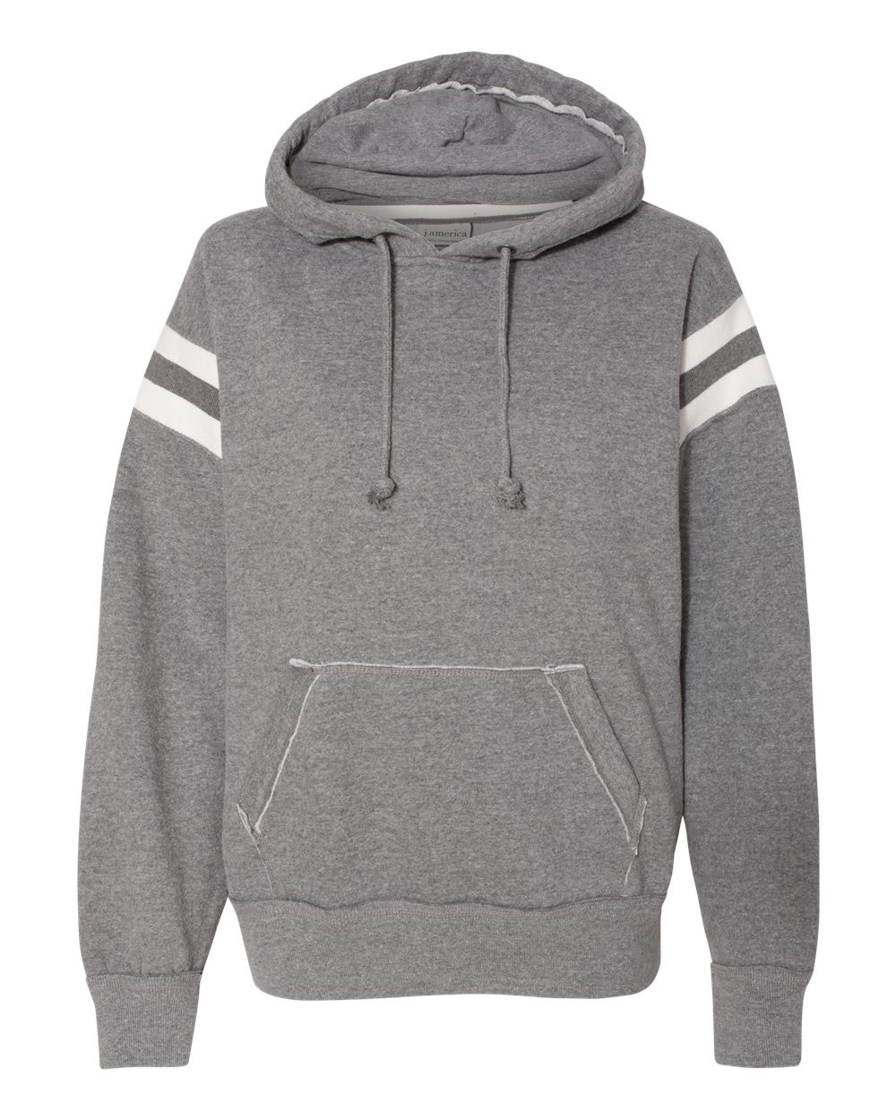 Front View of Smoke Heather Vintage Athletic Hooded Sweatshirt - 8847