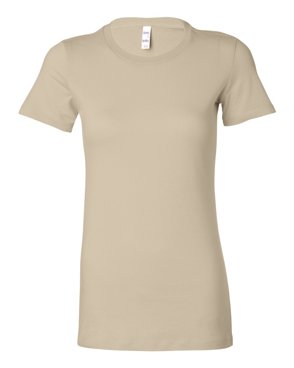 Front View of Soft Cream Women's Slim Fit Tee - 6004
