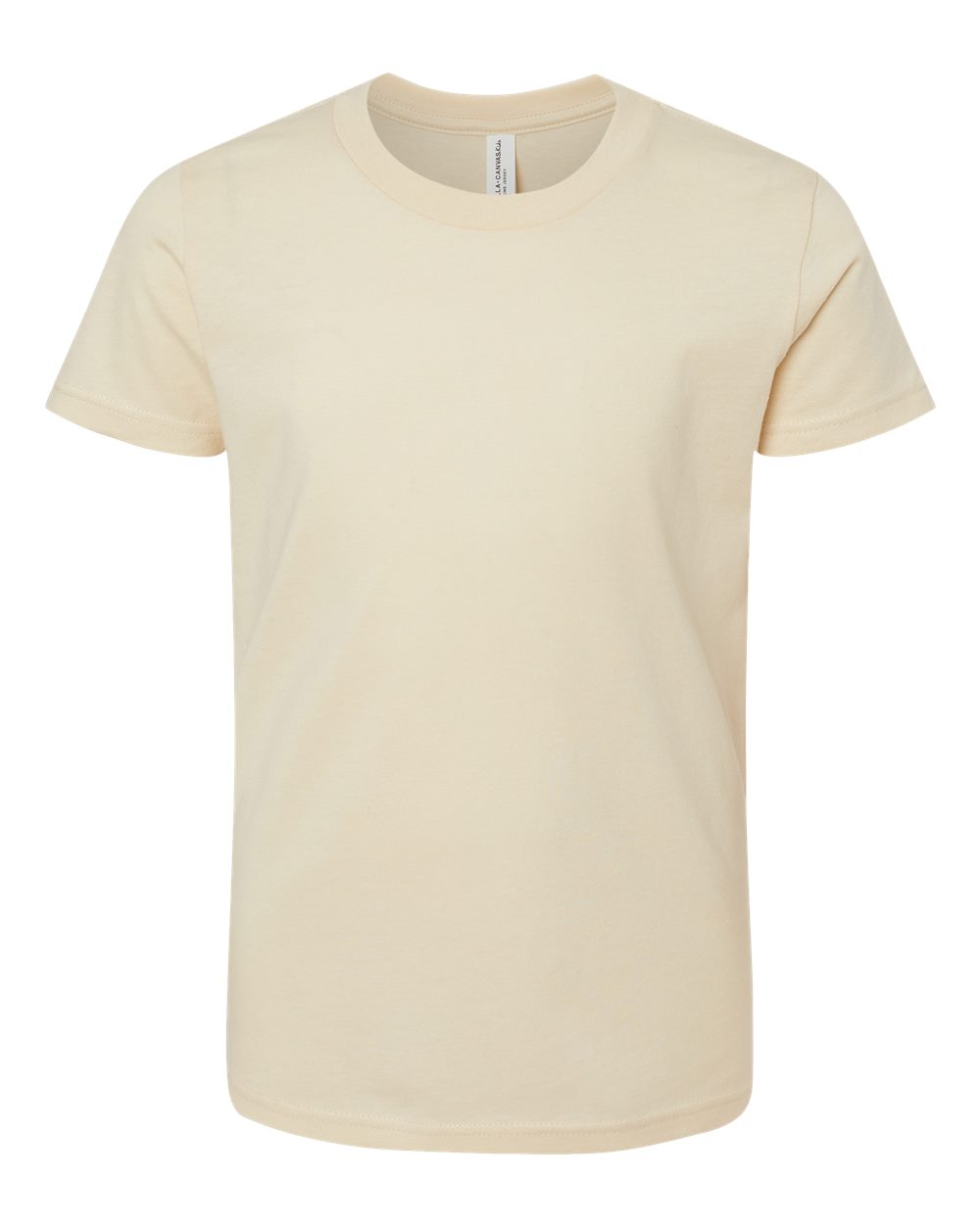 Front View of Soft Cream Youth Jersey Tee - 3001Y