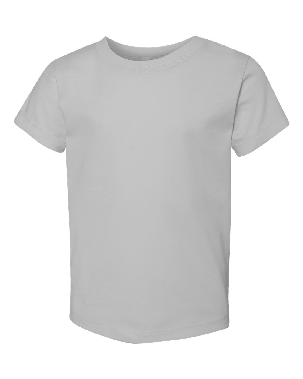 Front View of Solid Athletic Grey Toddler Jersey Tee - 3001T