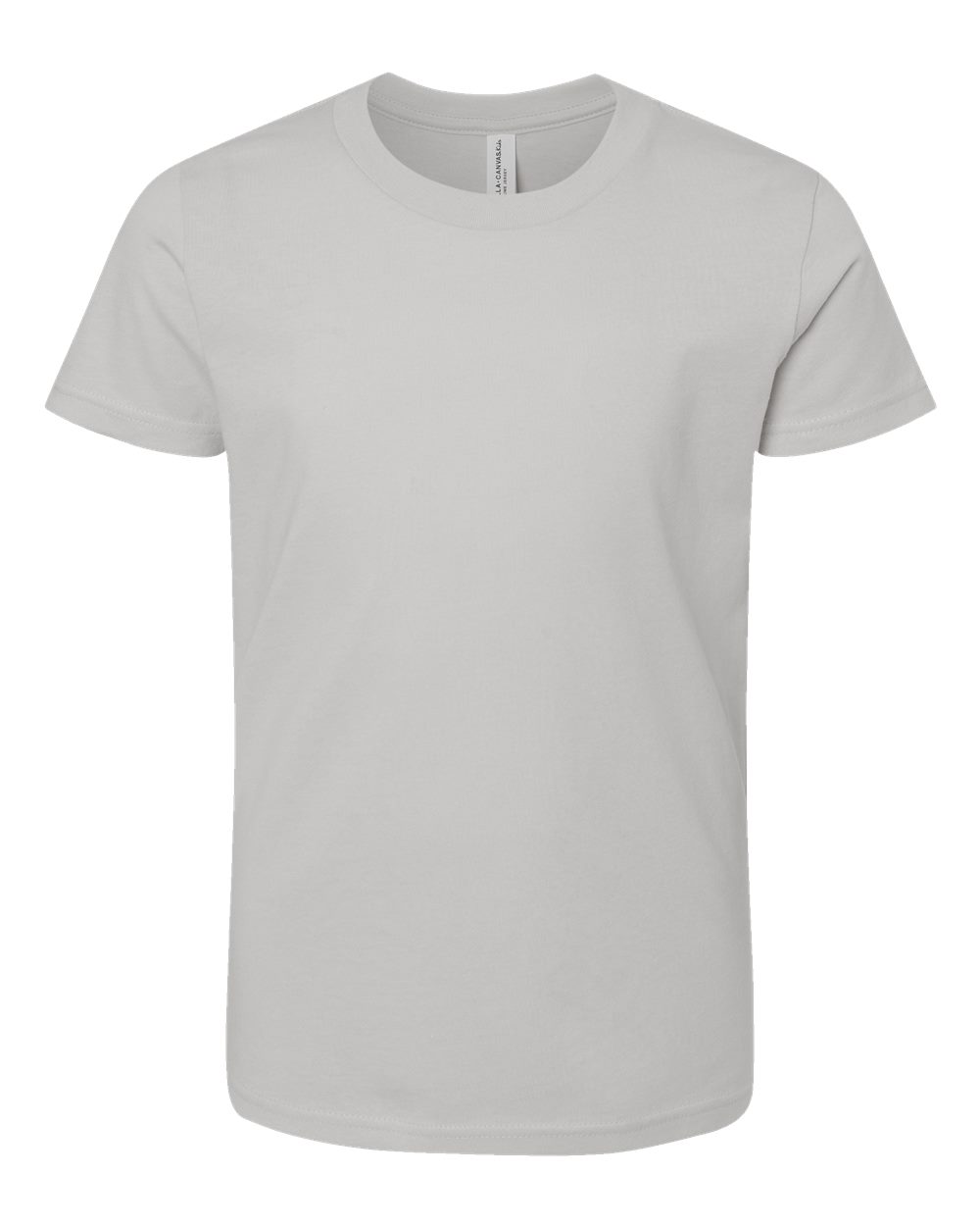 Front View of Solid Athletic Grey Youth Jersey Tee - 3001Y