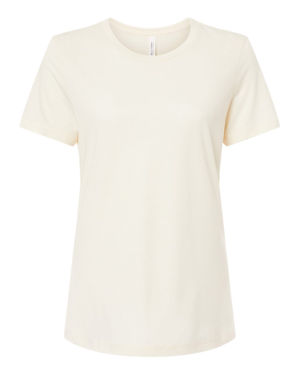 Front View of Solid Natural Triblend Women’s Relaxed Fit Triblend Tee - 6413