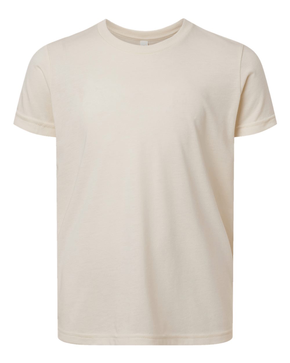 Front View of Solid Natural Triblend Youth Triblend Tee - 3413Y