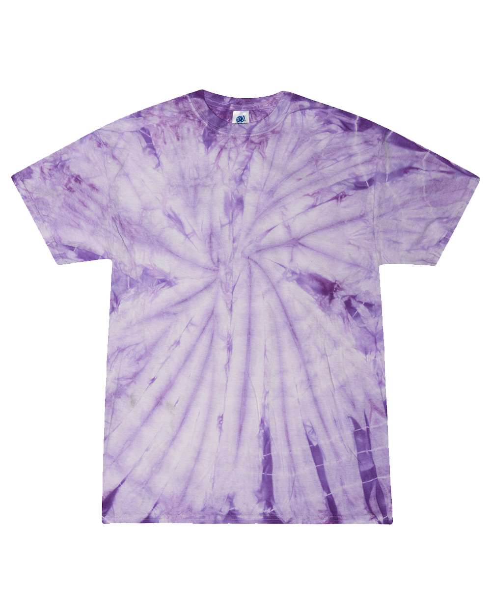 Front View of Spider Lavender Multi-Color Tie-Dyed T-Shirt - 1000
