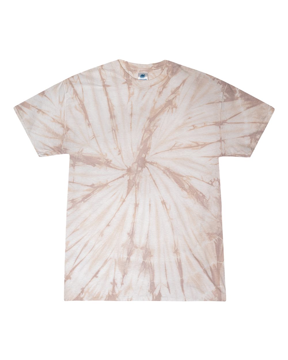 Front View of Spider Taupe Youth Multi-Color Tie-Dyed T-Shirt - CD1000Y