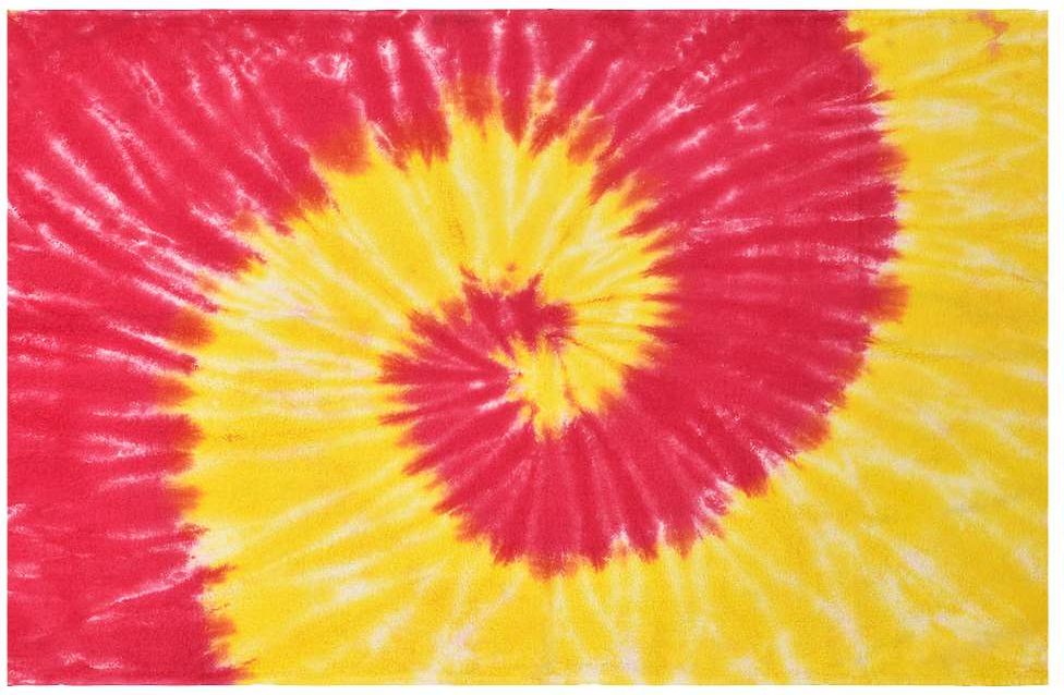 Front View of Spiral Yellow/ Pink Beach Towel - 7000