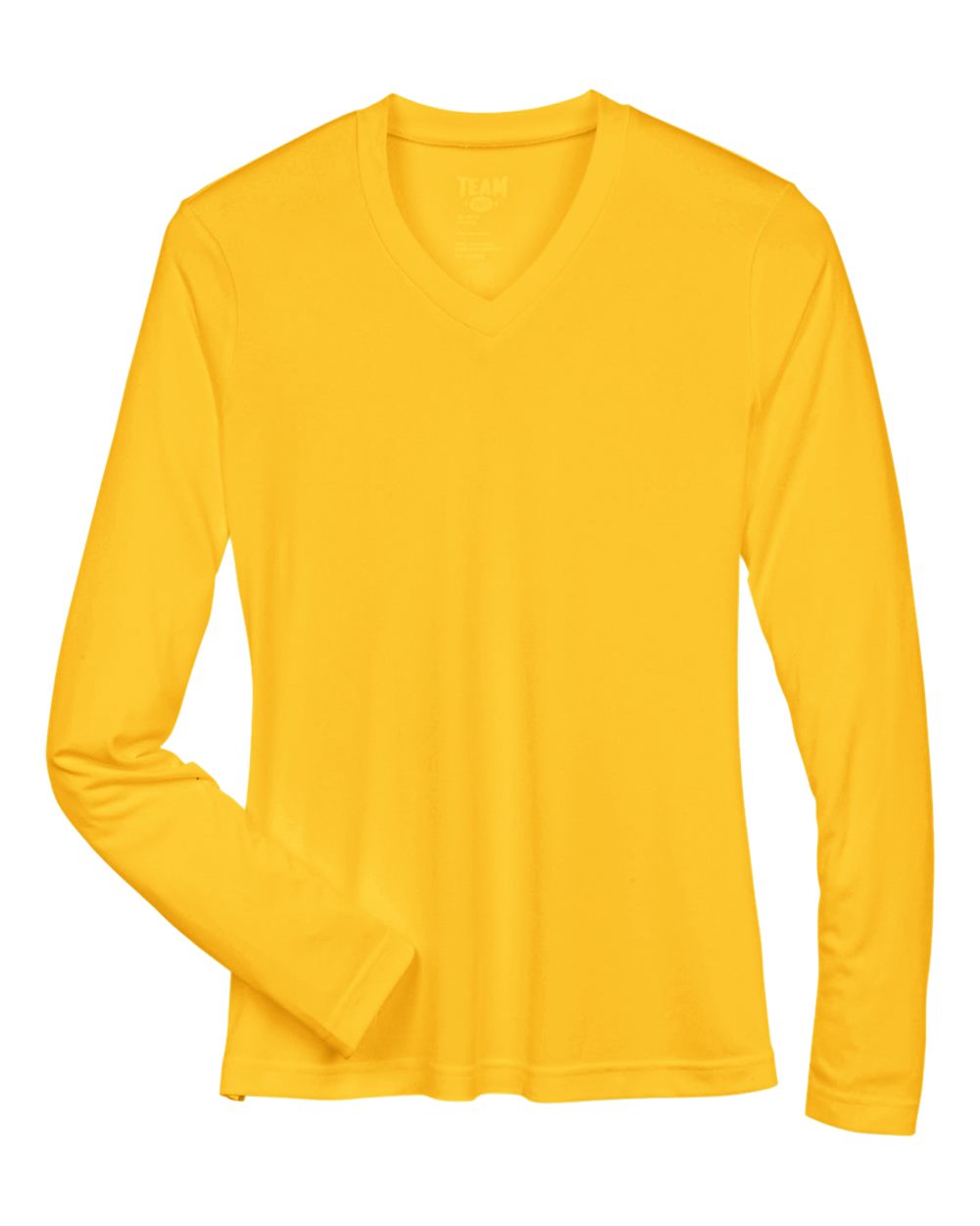 Front View of Sport Athletic Gold Women's Zone Performance Long Sleeve T-Shirt - TT11WL