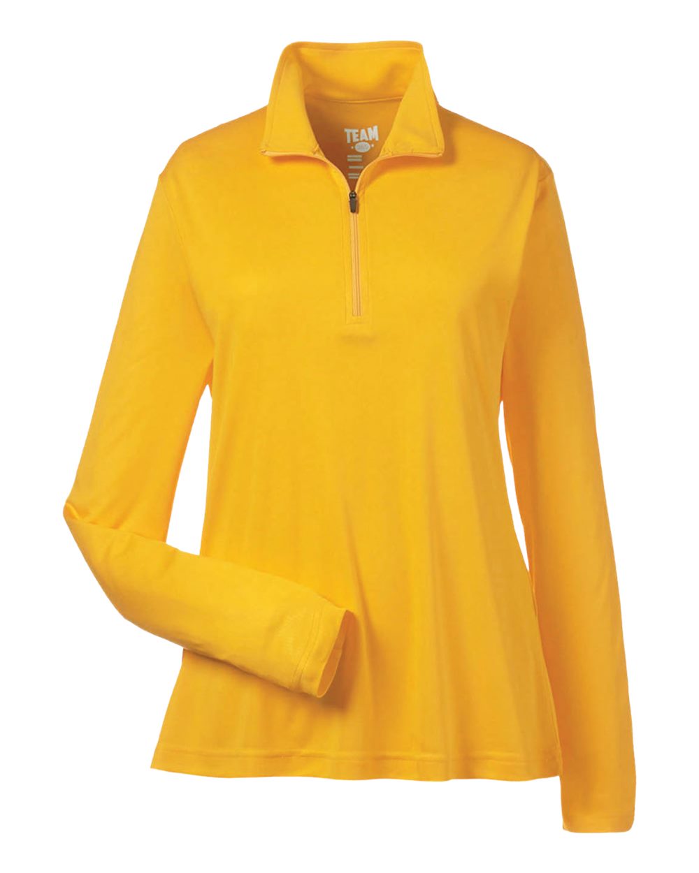 Front View of Sport Athletic Gold Women's Zone Performance Quarter-Zip Pullover - TT31W