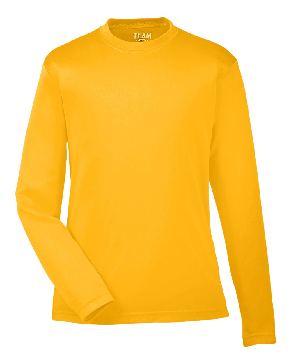 Front View of Sport Athletic Gold Youth Zone Performance Long Sleeve T-Shirt - TT11YL