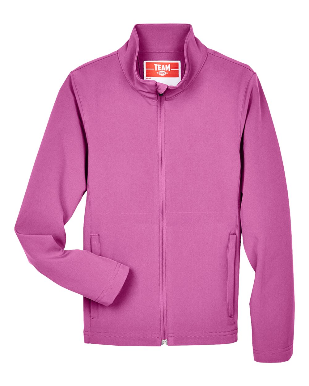 Front View of Sport Charity Pink Youth Leader Soft Shell Jacket - TT80Y