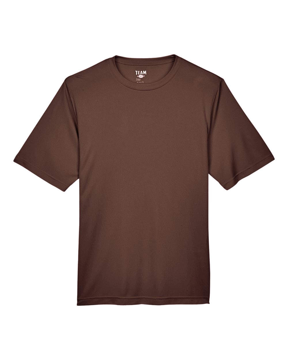 Front View of Sport Dark Brown Men's Zone Performance T-Shirt - TT11