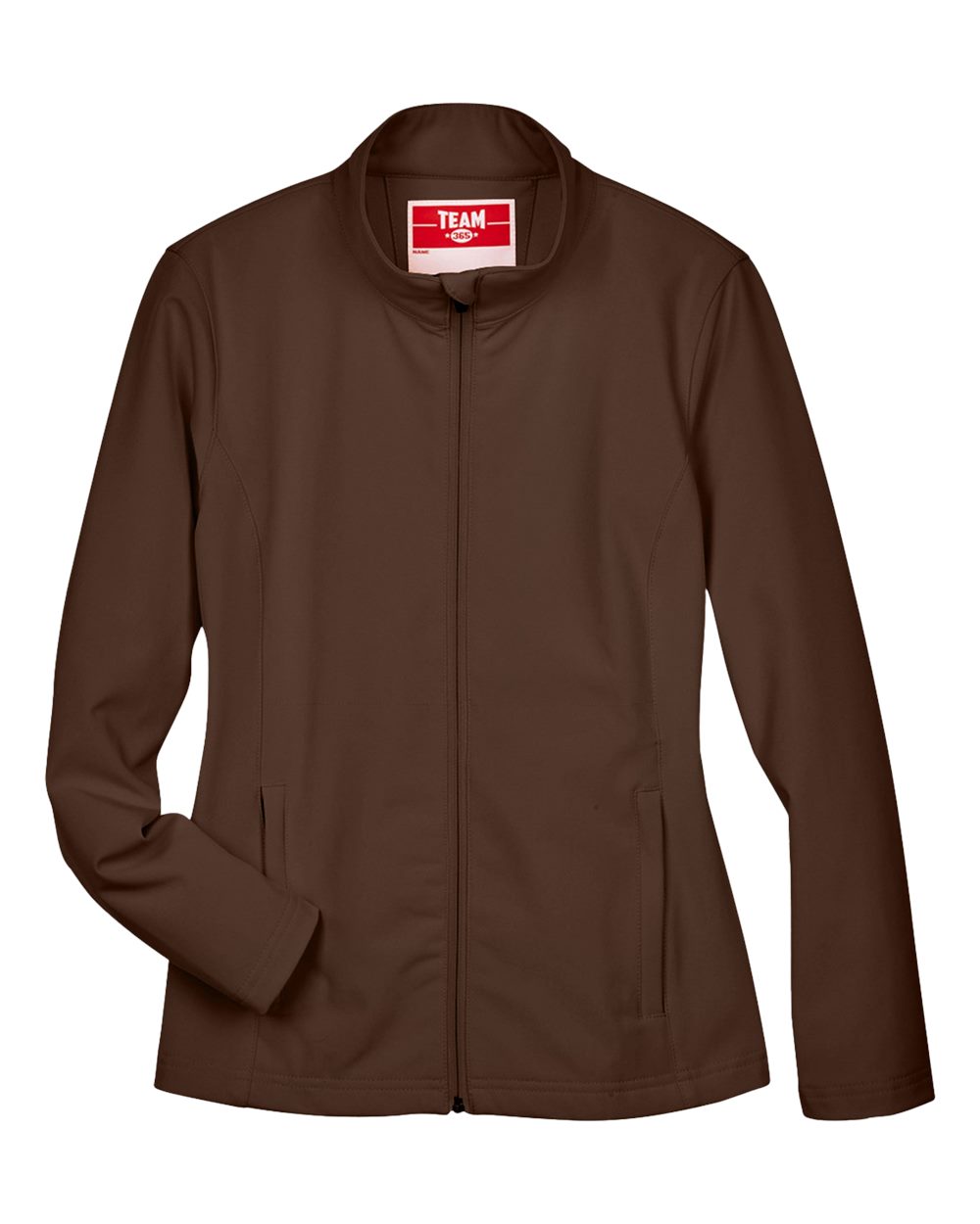 Front View of Sport Dark Brown Women's Leader Soft Shell Jacket - TT80W