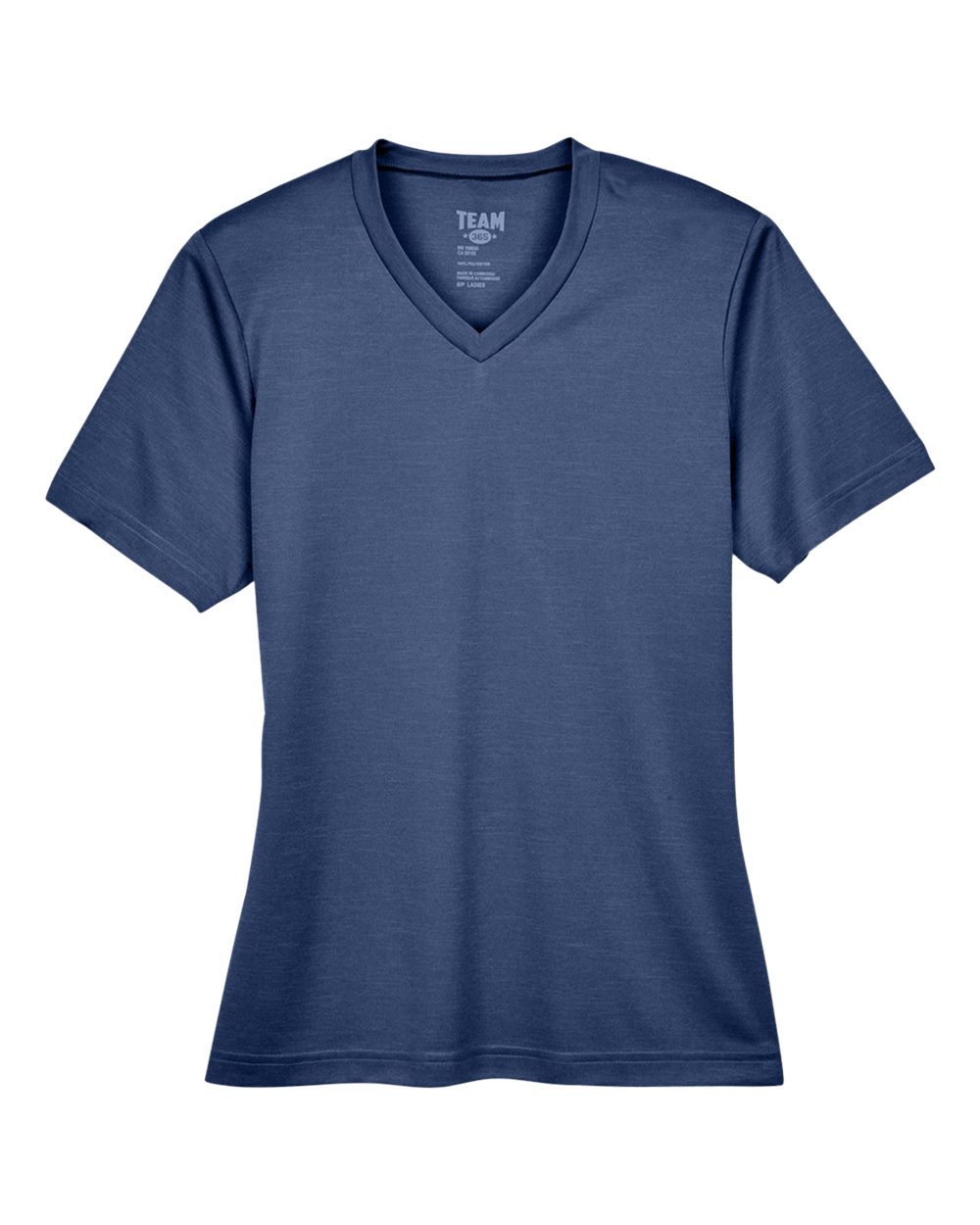 Front View of Sport Dark Navy Heather Women's Sonic Heather Performance T-Shirt - TT11HW