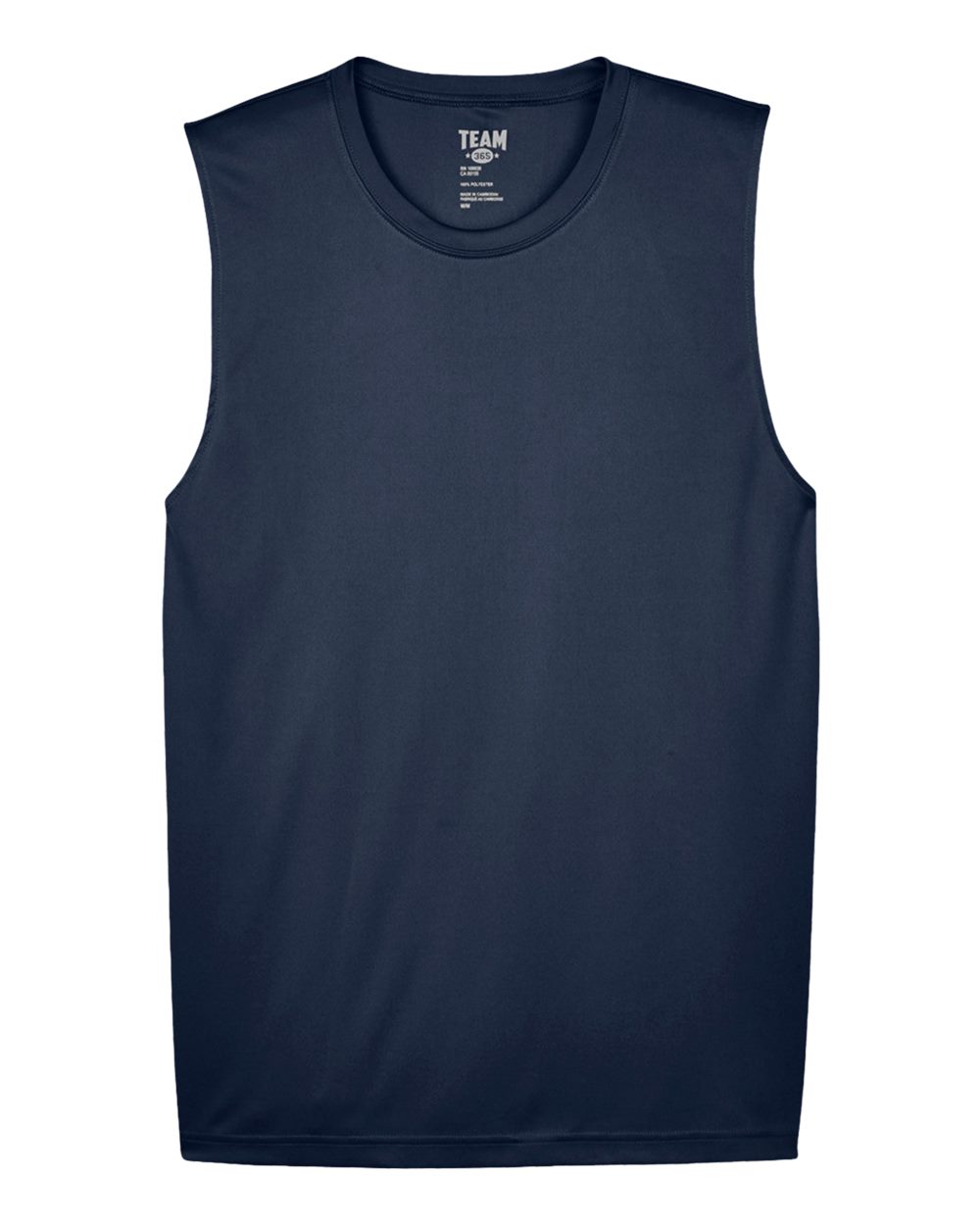 Front View of Sport Dark Navy Men's Zone Performance Muscle T-Shirt - TT11M