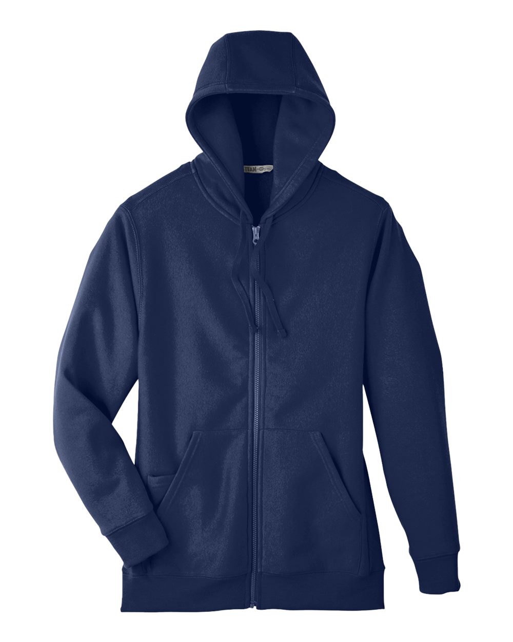 Front View of Sport Dark Navy Unisex Zone HydroSport™ Heavyweight Full-Zip Hooded Sweatshirt - TT95