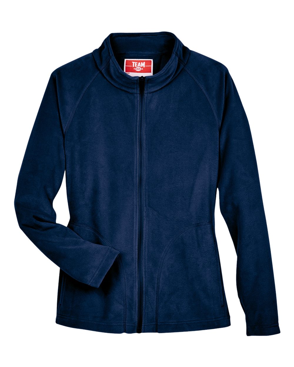 Front View of Sport Dark Navy Women's Campus Microfleece Jacket - TT90W