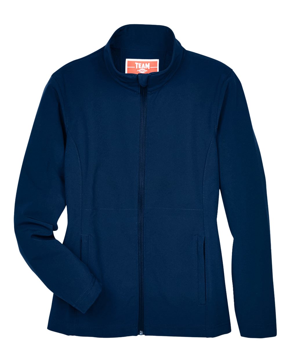 Front View of Sport Dark Navy Women's Leader Soft Shell Jacket - TT80W