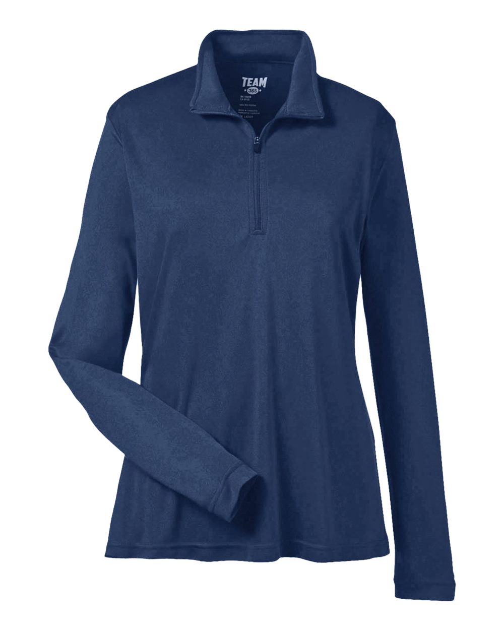 Front View of Sport Dark Navy Women's Zone Performance Quarter-Zip Pullover - TT31W