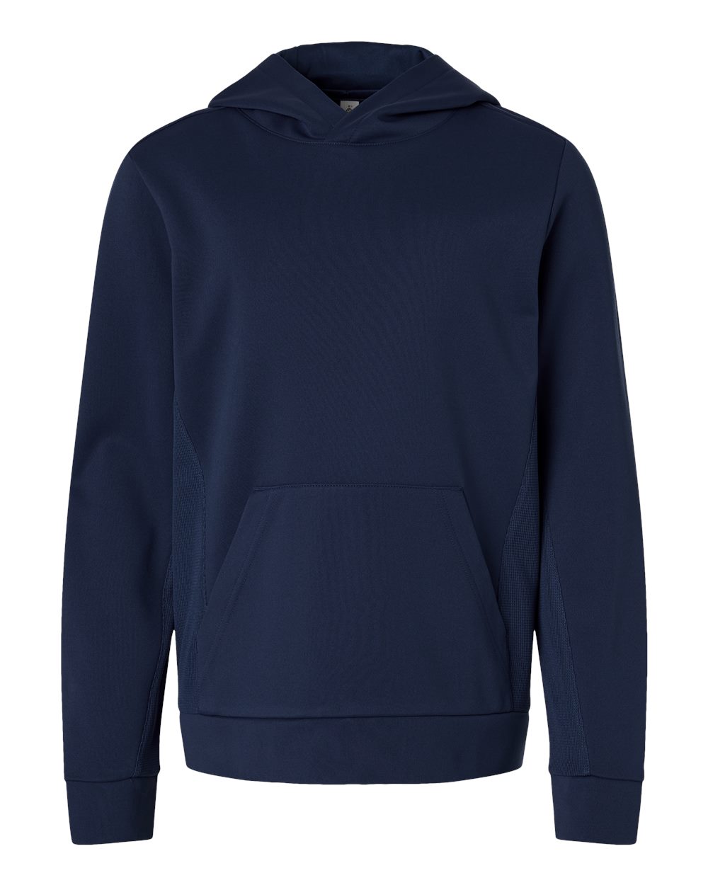 Front View of Sport Dark Navy Youth Squad Hooded Tech Fleece Pullover - TT400Y