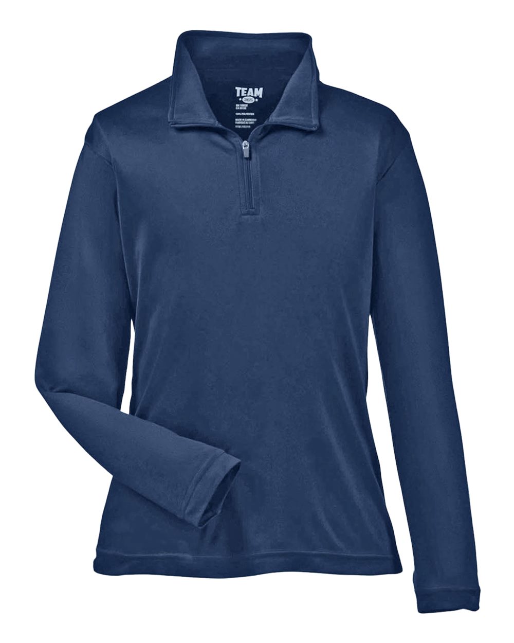 Front View of Sport Dark Navy Youth Zone Performance Quarter-Zip Pullover - TT31Y