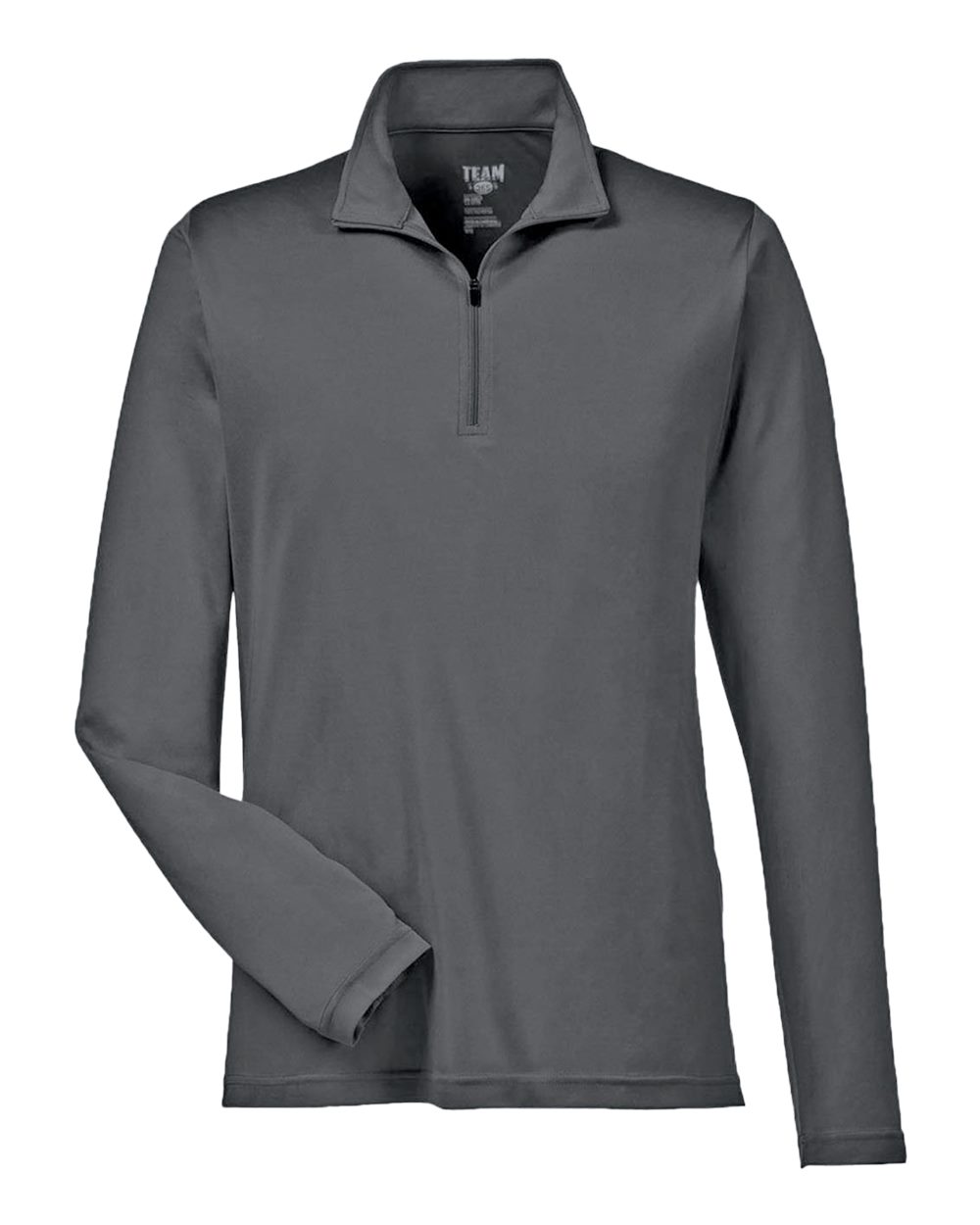 Front View of Sport Graphite Men's Zone Performance Quarter-Zip Pullover - TT31