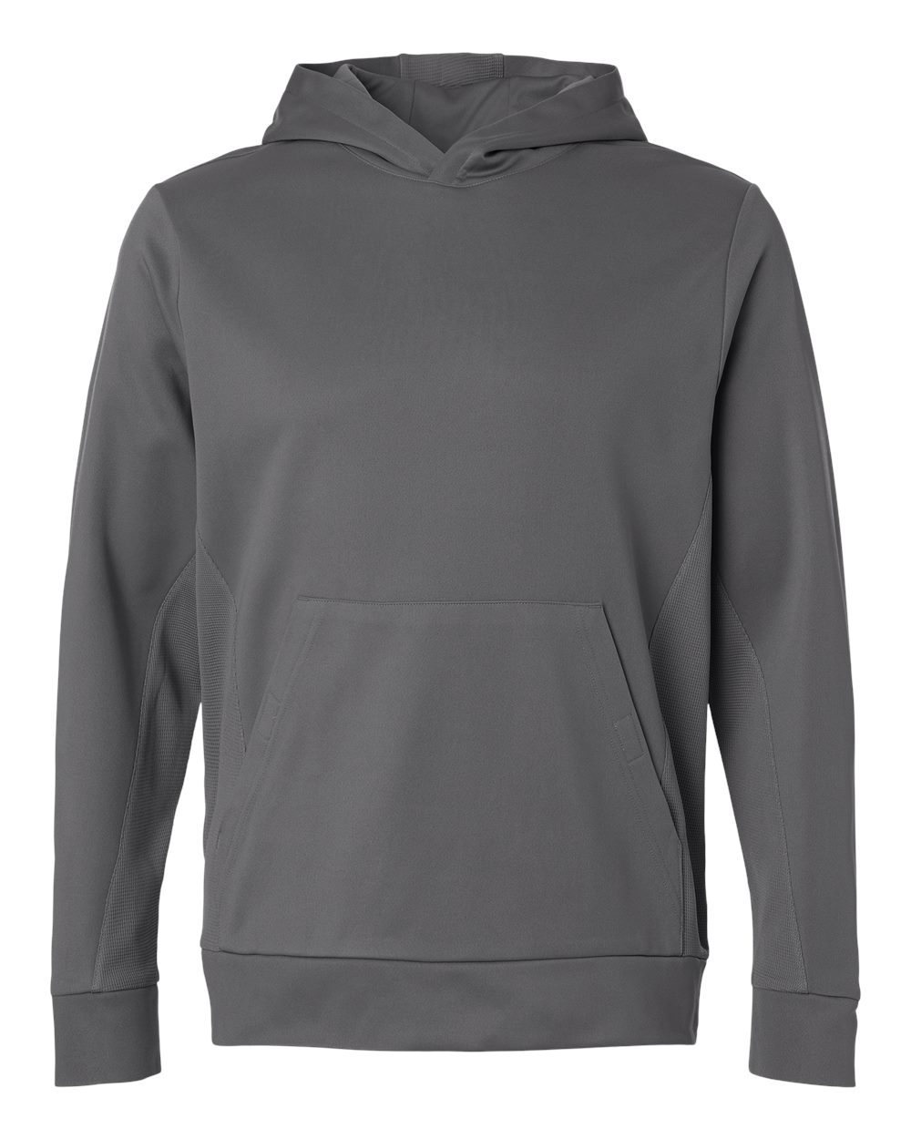 Front View of Sport Graphite Unisex Squad Hooded Tech Fleece Pullover - TT400