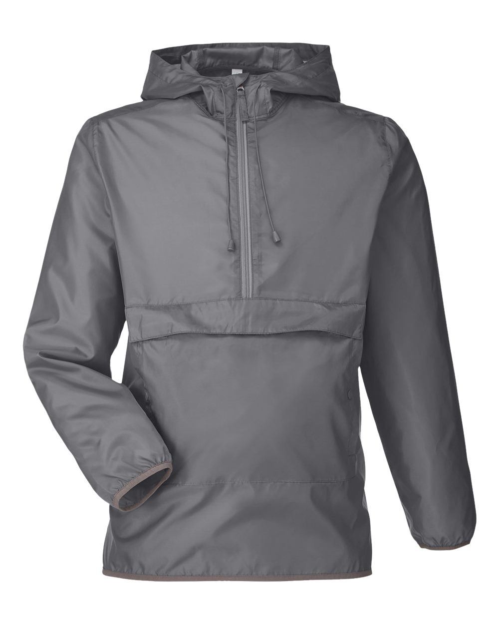 Front View of Sport Graphite Unisex Zone Protect Packable Anorak Jacket - TT77