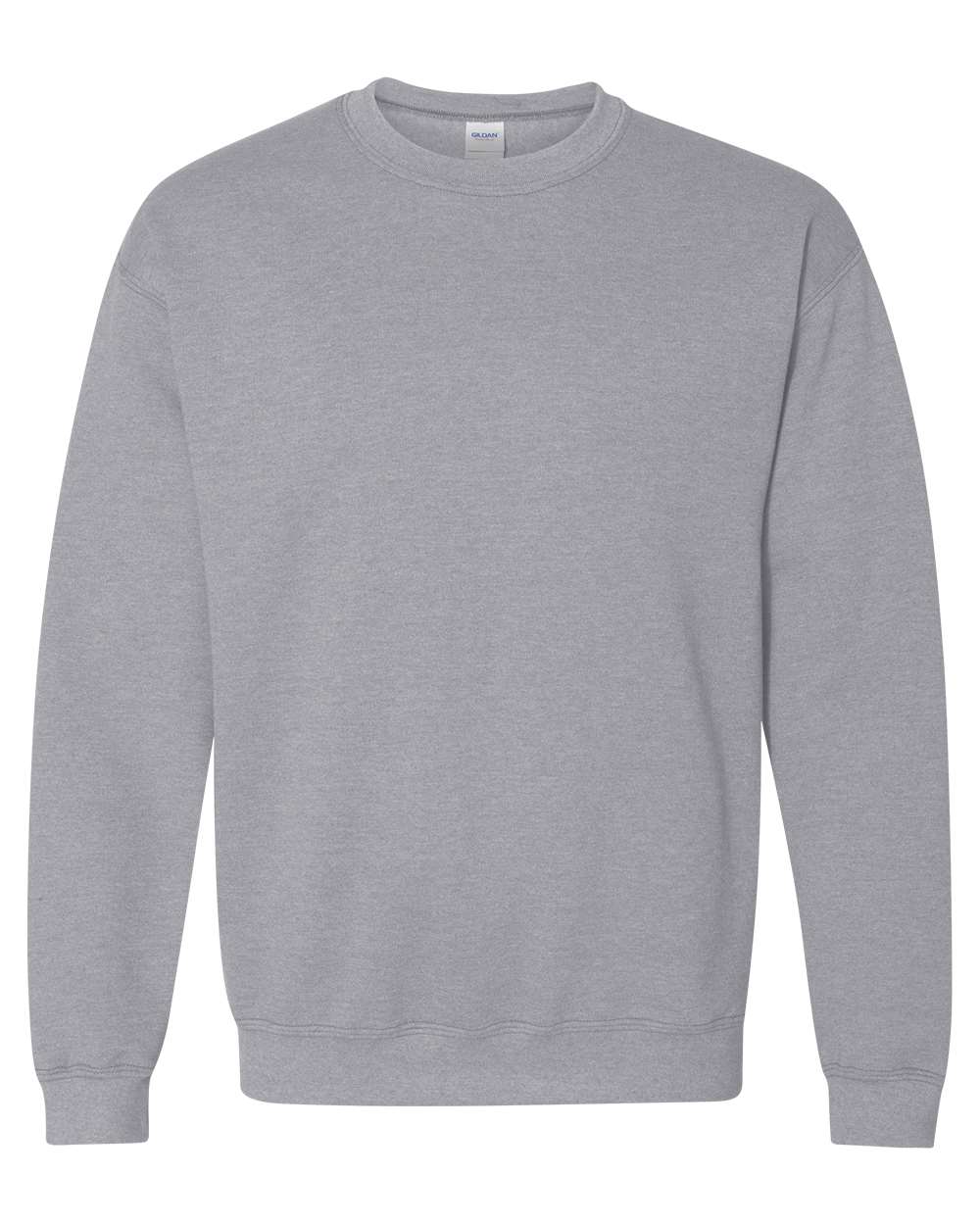Front View of Sport Grey Heavy Blend™ Crewneck Sweatshirt - 18000