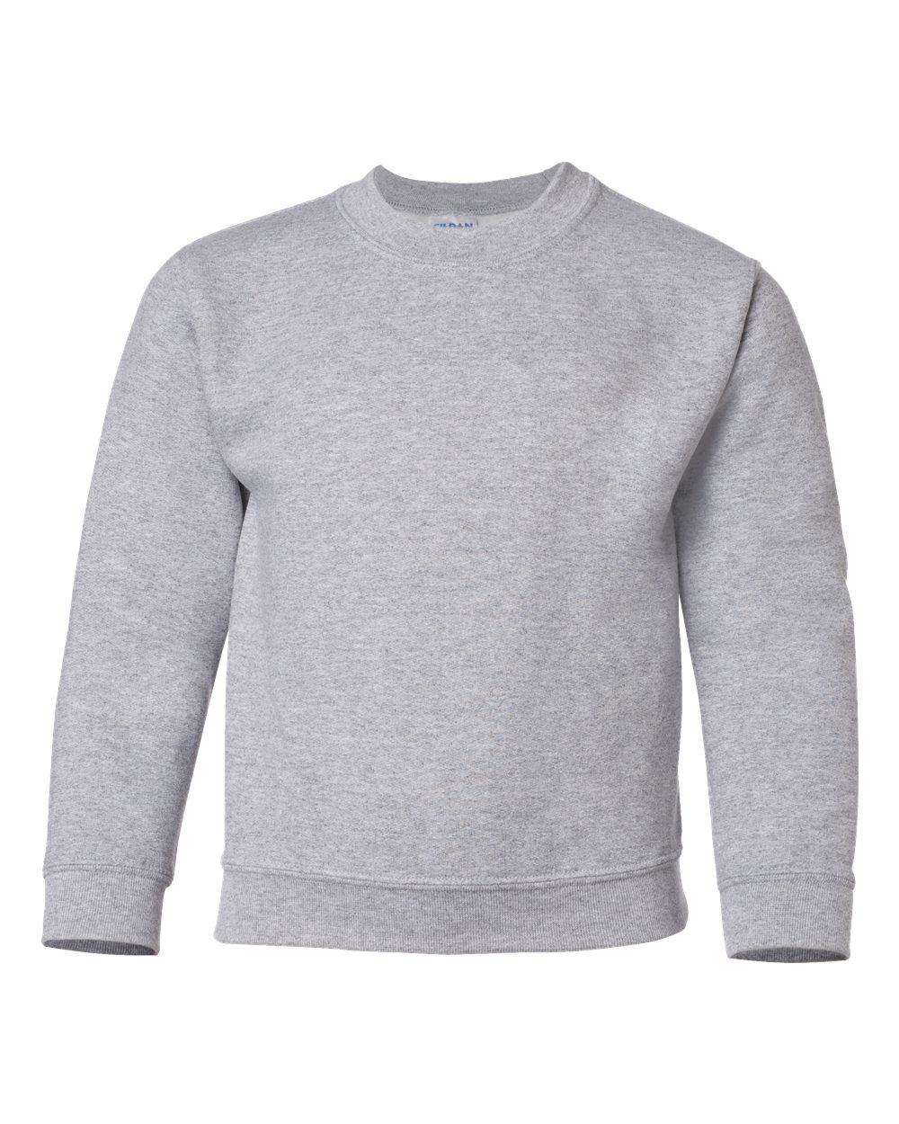 Front View of Sport Grey Heavy Blend™ Youth Sweatshirt - 18000B