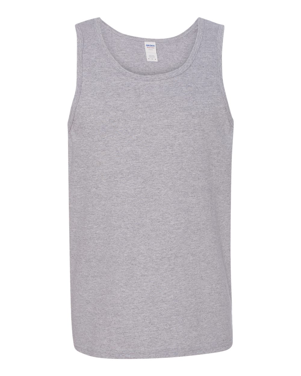 Front View of Sport Grey Heavy Cotton™ Tank Top - 5200