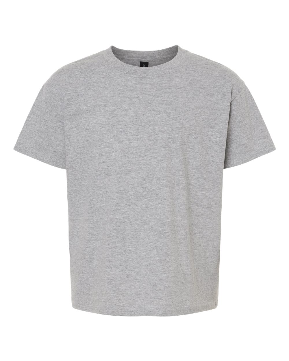 Front View of Sport Grey Light Cotton Youth T-Shirt - 3000B