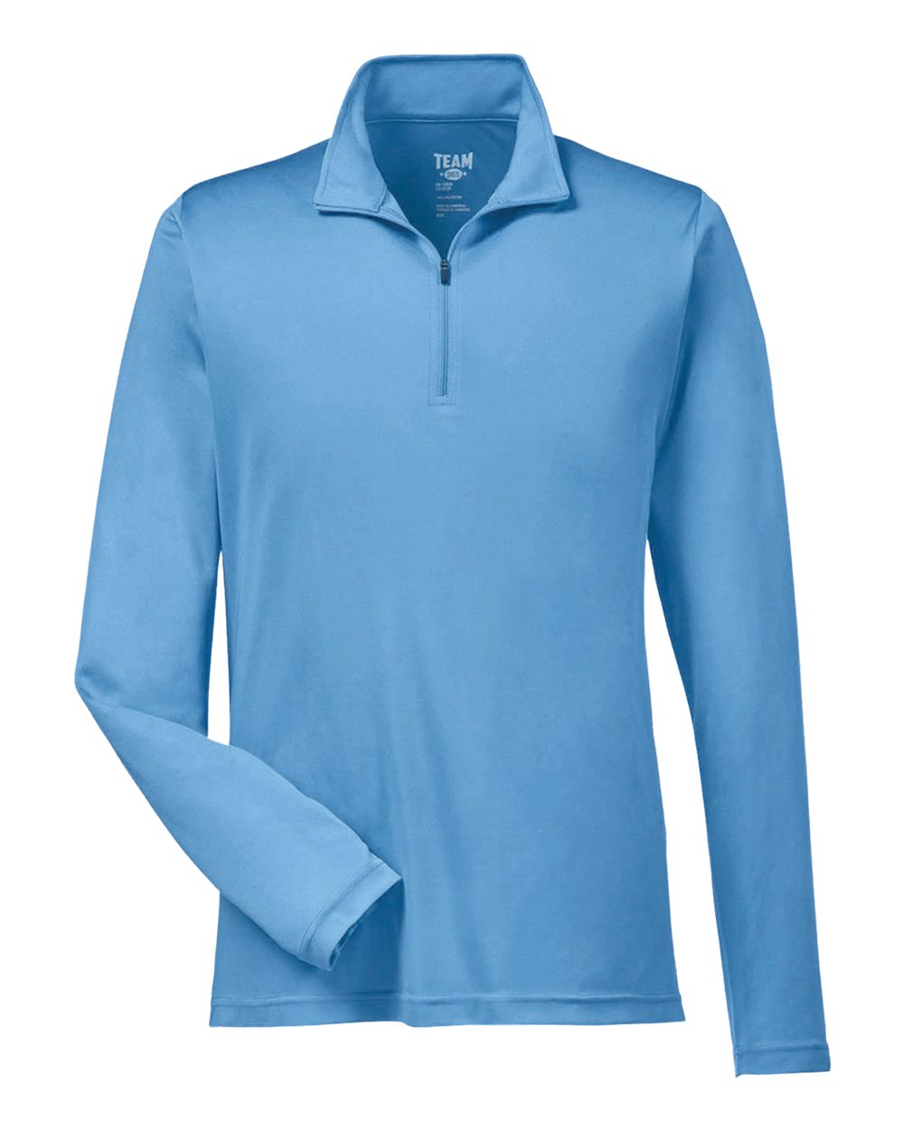 Front View of Sport Light Blue Men's Zone Performance Quarter-Zip Pullover - TT31