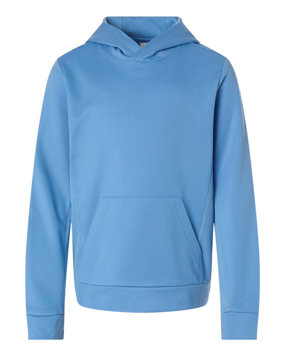 Front View of Sport Light Blue Youth Squad Hooded Tech Fleece Pullover - TT400Y