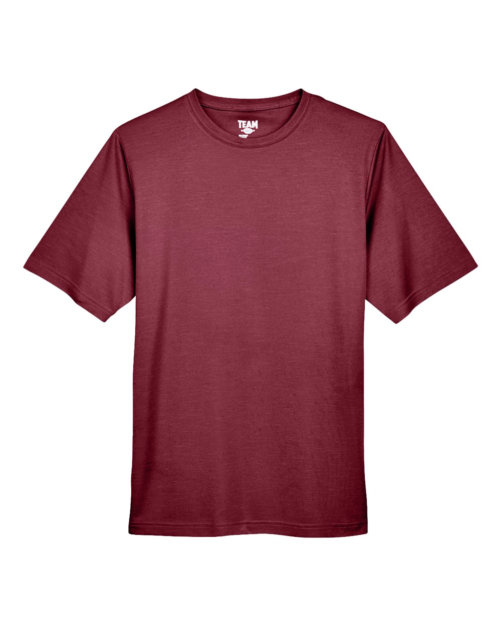 Front View of Sport Maroon Heather Men's Sonic Heather Performance T-Shirt - TT11H
