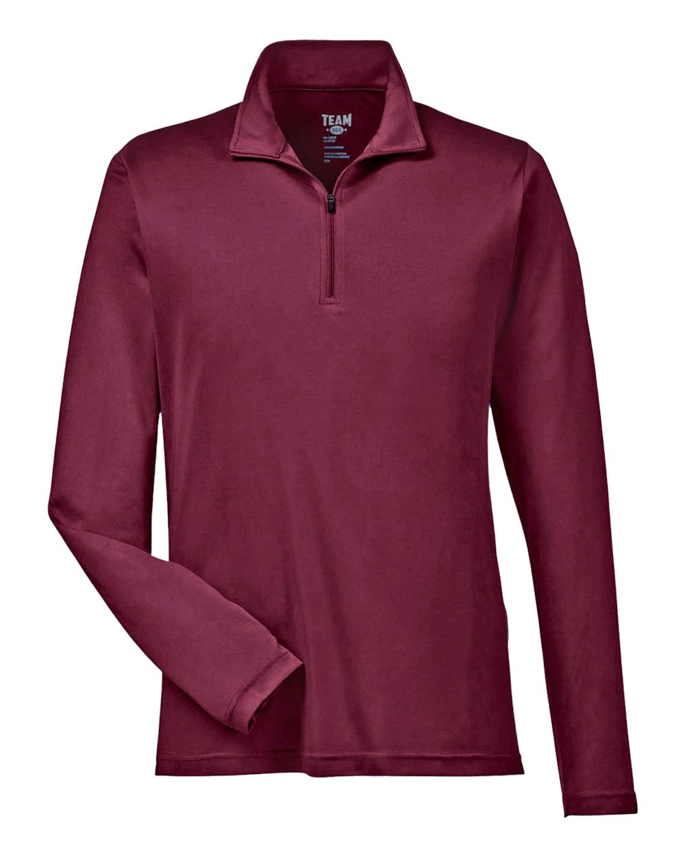 Front View of Sport Maroon Men's Zone Performance Quarter-Zip Pullover - TT31