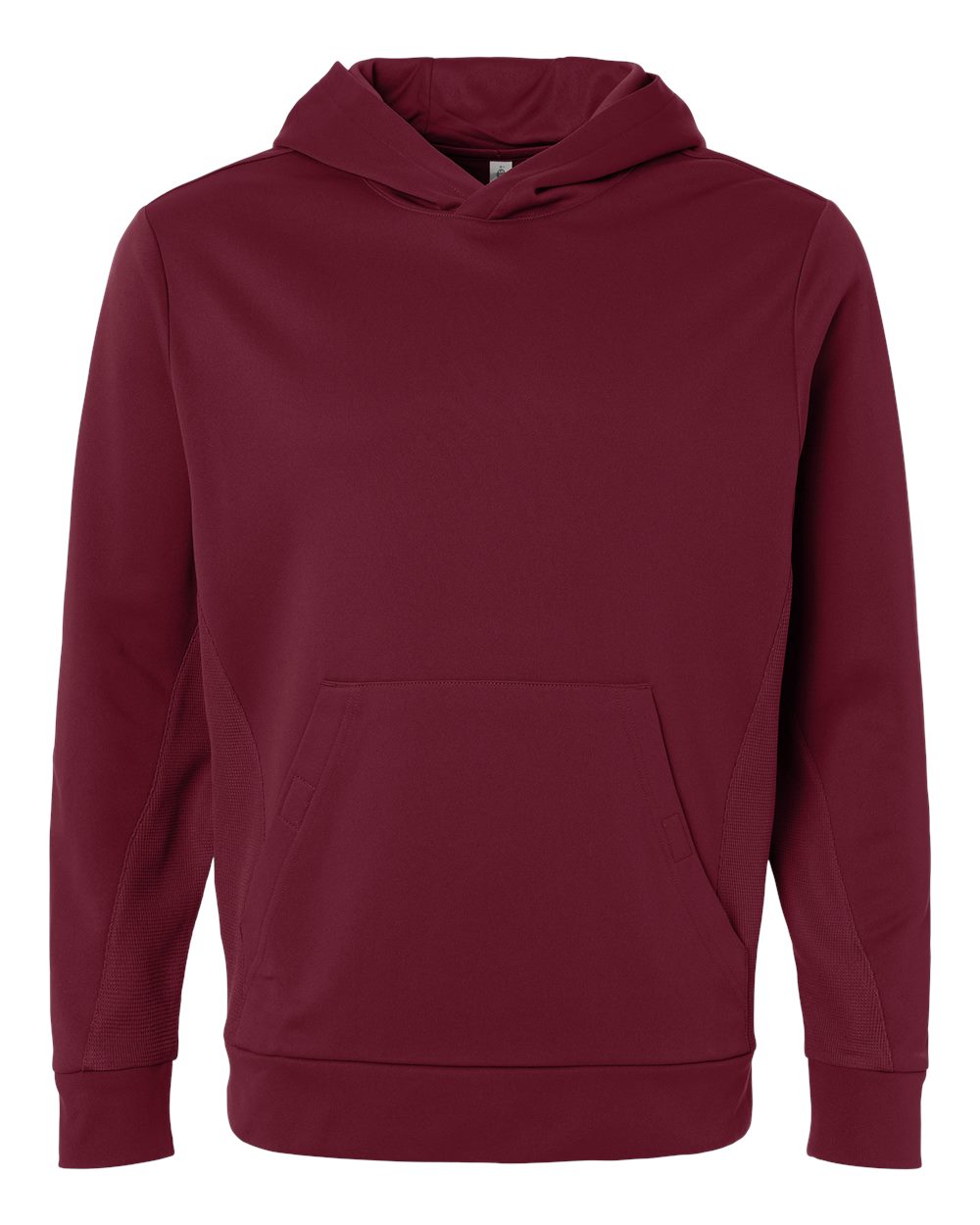Front View of Sport Maroon Unisex Squad Hooded Tech Fleece Pullover - TT400