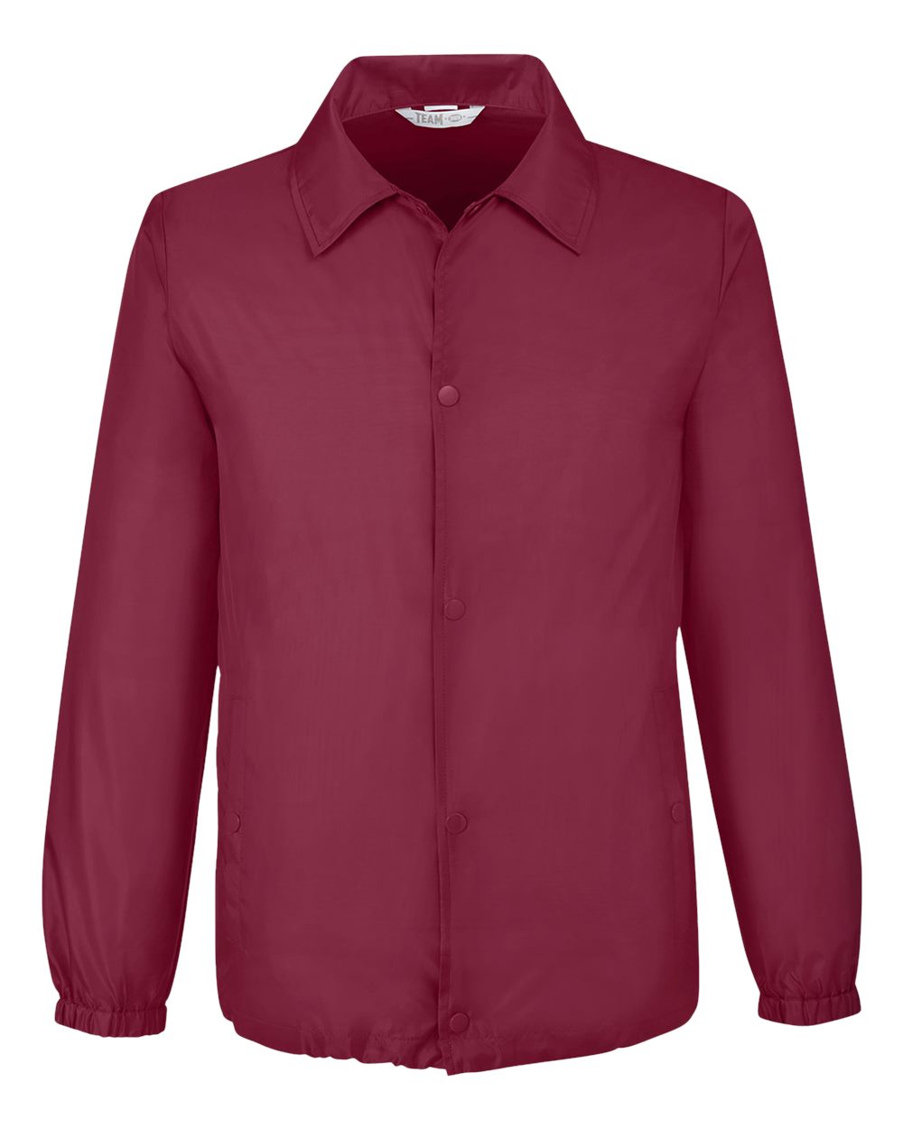 Front View of Sport Maroon Unisex Zone Protect Coaches Jacket - TT75